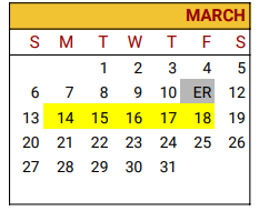 District School Academic Calendar for Fairfield Junior High for March 2022