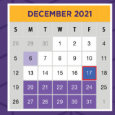 District School Academic Calendar for Farmersville High School for December 2021