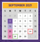 District School Academic Calendar for Farmersville Junior High School for September 2021