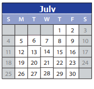 District School Academic Calendar for Thomas Jefferson High School for July 2021