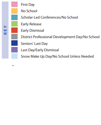 District School Academic Calendar Legend for Star Lake Elementary School