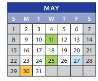 District School Academic Calendar for Employment Transition Program for May 2022