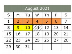 District School Academic Calendar for Ferris Intermediate for August 2021