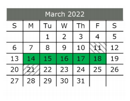 District School Academic Calendar for Ferris High School for March 2022