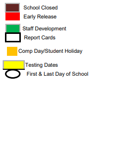 District School Academic Calendar Legend for Flatonia Elementary