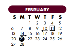 District School Academic Calendar for Flour Bluff Primary for February 2022