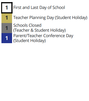District School Academic Calendar Legend for W D Osborne Elementary School