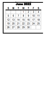 District School Academic Calendar for Ward Elementary for June 2022