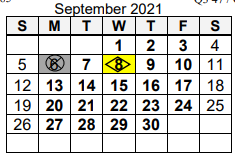 District School Academic Calendar for Northcrest Elementary School for September 2021