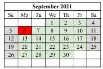 District School Academic Calendar for Freer Alter for September 2021