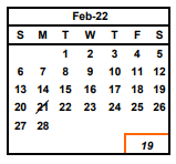 District School Academic Calendar for Warm Springs Elementary for February 2022