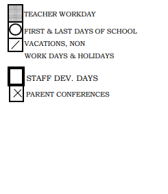 District School Academic Calendar Legend for American High