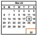 District School Academic Calendar for Kennedy (john F.) High for March 2022