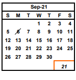 District School Academic Calendar for Cabrillo Elementary for September 2021