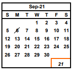 District School Academic Calendar for Vallejo Mill Elementary for September 2021