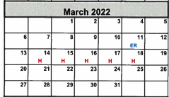 District School Academic Calendar for Friona Junior High for March 2022