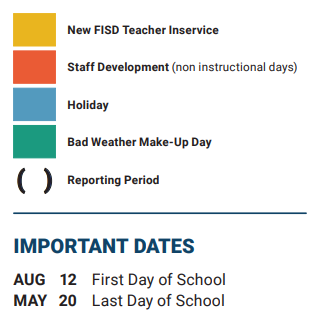 District School Academic Calendar Legend for Pioneer Heritage Middle School