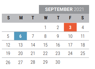 Fisd Calendar 2022 Frisco High School | 2021-2022 Academic Calendar For September 2021 | 6401  Parkwood Blvd Frisco, Tx 75034-7239