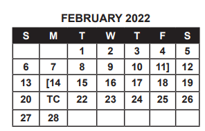 District School Academic Calendar for Austin Middle School for February 2022