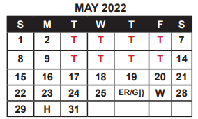 District School Academic Calendar for Parker Elementary for May 2022