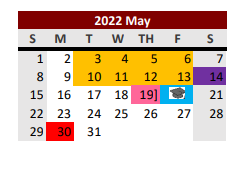 District School Academic Calendar for Ganado Elementary for May 2022