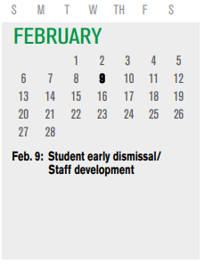 District School Academic Calendar for Coop Behavioral Ctr for February 2022