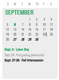 District School Academic Calendar for Steadham Elementary for September 2021