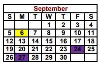 District School Academic Calendar for Garrison Middle for September 2021