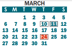 District School Academic Calendar for Lingerfeldt Elementary for March 2022