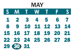 District School Academic Calendar for Edward D Sadler, Jr Elementary for May 2022