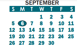District School Academic Calendar for South Point High for September 2021