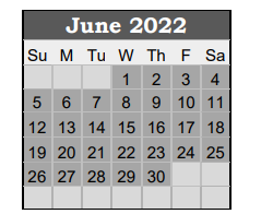 District School Academic Calendar for Giddings Middle for June 2022