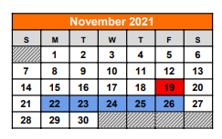 District School Academic Calendar for Gay Avenue Primary for November 2021