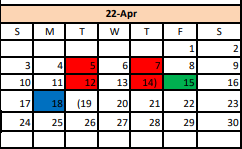 District School Academic Calendar for Glen Rose Intermediate for April 2022