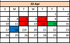 District School Academic Calendar for Glen Rose Junior High for April 2022