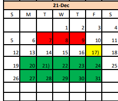 District School Academic Calendar for Glen Rose Intermediate for December 2021