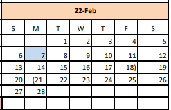 District School Academic Calendar for Glen Rose Junior High for February 2022