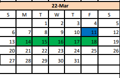 District School Academic Calendar for Glen Rose High School for March 2022