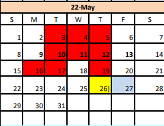 District School Academic Calendar for Glen Rose Elementary for May 2022
