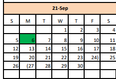 District School Academic Calendar for Glen Rose Elementary for September 2021