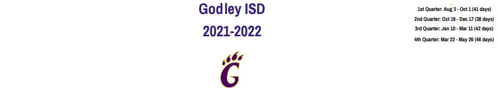 District School Academic Calendar for Godley Elementary