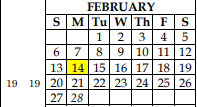 District School Academic Calendar for Goldthwaite Elementary for February 2022