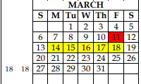 District School Academic Calendar for Goldthwaite Elementary for March 2022