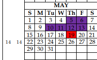 District School Academic Calendar for Goldthwaite High School for May 2022