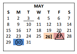 District School Academic Calendar for Goliad El for May 2022