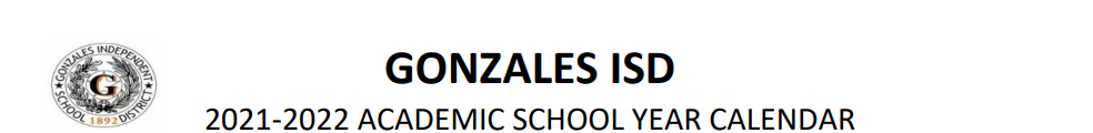 District School Academic Calendar for Gonzales Alter
