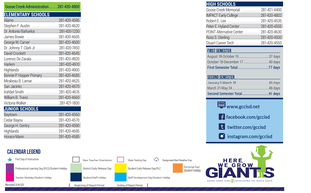 District School Academic Calendar Key for Excel Academy (murworth)