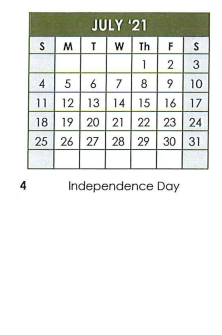 District School Academic Calendar for Grand Saline Int for July 2021