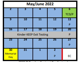 District School Academic Calendar for Crestview School for June 2022