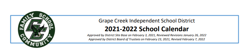 District School Academic Calendar for Fairview Daep